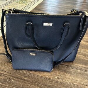 Kate Spade Navy Tote and Wallet
